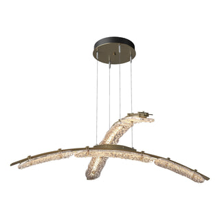 Hubbardton Forge - 137587-LED-STND-84-ZM0749 - Glissade Double Large LED Pendant - Glissade - Soft Gold