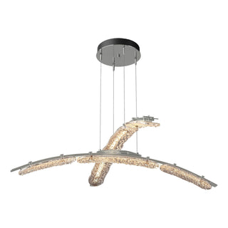 Hubbardton Forge - 137587-LED-STND-85-ZM0749 - Glissade Double Large LED Pendant - Glissade - Sterling