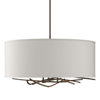 Hubbardton Forge - 137665-SKT-MULT-05-SE2201 - Brindille Drum Shade Pendant - Brindille - Bronze