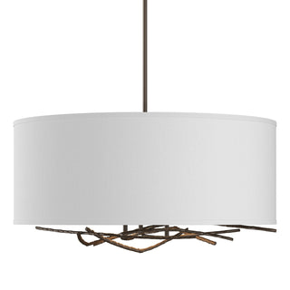 Hubbardton Forge - 137665-SKT-MULT-05-SF2201 - Brindille Drum Shade Pendant - Brindille - Bronze