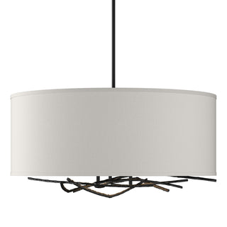 Hubbardton Forge - 137665-SKT-MULT-10-SE2201 - Brindille Drum Shade Pendant - Brindille - Black