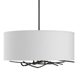 Hubbardton Forge - 137665-SKT-MULT-10-SF2201 - Brindille Drum Shade Pendant - Brindille - Black