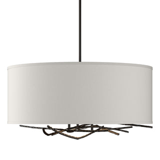 Hubbardton Forge - 137665-SKT-MULT-14-SE2201 - Brindille Drum Shade Pendant - Brindille - Oil Rubbed Bronze