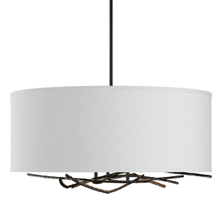 Hubbardton Forge - 137665-SKT-MULT-14-SF2201 - Brindille Drum Shade Pendant - Brindille - Oil Rubbed Bronze
