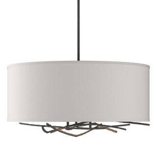 Hubbardton Forge - 137665-SKT-MULT-20-SE2201 - Brindille Drum Shade Pendant - Brindille - Natural Iron