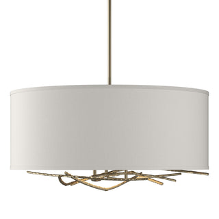 Hubbardton Forge - 137665-SKT-MULT-84-SE2201 - Brindille Drum Shade Pendant - Brindille - Soft Gold