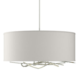 Hubbardton Forge - 137665-SKT-MULT-85-SE2201 - Brindille Drum Shade Pendant - Brindille - Sterling
