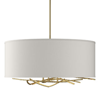 Hubbardton Forge - 137665-SKT-MULT-86-SE2201 - Brindille Drum Shade Pendant - Brindille - Modern Brass