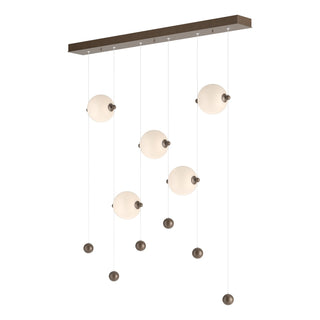 Hubbardton Forge - 139050-LED-STND-05-GG0668 - Abacus 5-Light LED Pendant - Abacus - Bronze