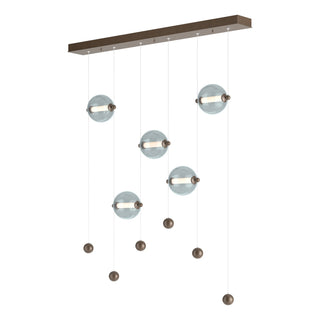 Hubbardton Forge - 139050-LED-STND-05-YL0668 - Abacus 5-Light LED Pendant - Abacus - Bronze