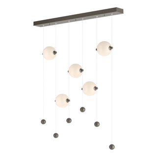 Hubbardton Forge - 139050-LED-STND-07-GG0668 - Abacus 5-Light LED Pendant - Abacus - Dark Smoke