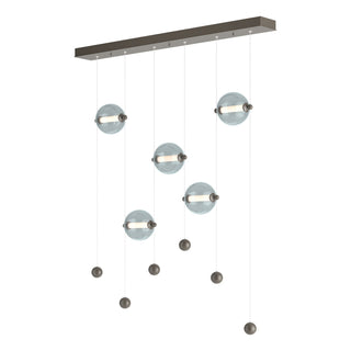 Hubbardton Forge - 139050-LED-STND-07-YL0668 - Abacus 5-Light LED Pendant - Abacus - Dark Smoke