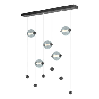 Hubbardton Forge - 139050-LED-STND-10-YL0668 - Abacus 5-Light LED Pendant - Abacus - Black