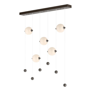 Hubbardton Forge - 139050-LED-STND-14-GG0668 - Abacus 5-Light LED Pendant - Abacus - Oil Rubbed Bronze