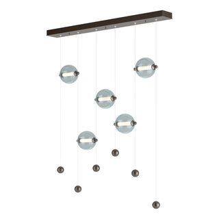 Hubbardton Forge - 139050-LED-STND-14-YL0668 - Abacus 5-Light LED Pendant - Abacus - Oil Rubbed Bronze