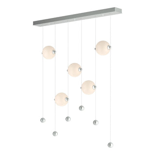 Hubbardton Forge - 139050-LED-STND-82-GG0668 - Abacus 5-Light LED Pendant - Abacus - Vintage Platinum