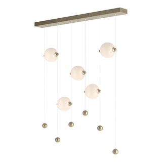 Hubbardton Forge - 139050-LED-STND-84-GG0668 - Abacus 5-Light LED Pendant - Abacus - Soft Gold
