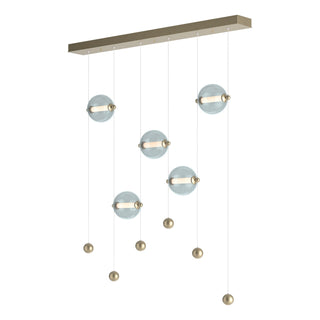 Hubbardton Forge - 139050-LED-STND-84-YL0668 - Abacus 5-Light LED Pendant - Abacus - Soft Gold