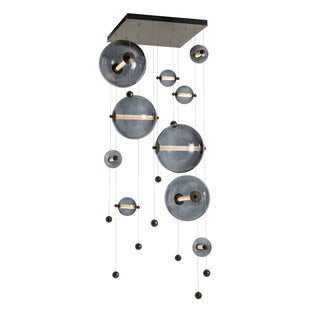 Hubbardton Forge - 139051-LED-STND-14-YL0694 - Abacus 10-Light Square LED Pendant - Abacus - Oil Rubbed Bronze