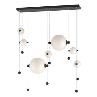 Hubbardton Forge - 139054-LED-STND-10-GG0694 - Abacus 7-Light Double Linear LED Pendant - Abacus - Black
