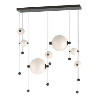 Hubbardton Forge - 139054-LED-STND-14-GG0694 - Abacus 7-Light Double Linear LED Pendant - Abacus - Oil Rubbed Bronze