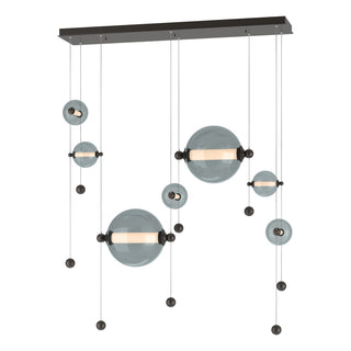 Hubbardton Forge - 139054-LED-STND-14-YL0694 - Abacus 7-Light Double Linear LED Pendant - Abacus - Oil Rubbed Bronze