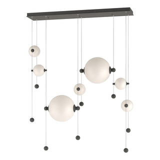 Hubbardton Forge - 139054-LED-STND-20-GG0694 - Abacus 7-Light Double Linear LED Pendant - Abacus - Natural Iron