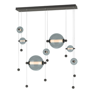 Hubbardton Forge - 139054-LED-STND-20-YL0694 - Abacus 7-Light Double Linear LED Pendant - Abacus - Natural Iron