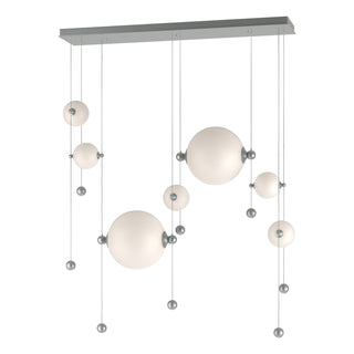 Hubbardton Forge - 139054-LED-STND-82-GG0694 - Abacus 7-Light Double Linear LED Pendant - Abacus - Vintage Platinum