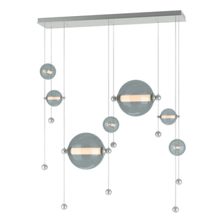 Hubbardton Forge - 139054-LED-STND-82-YL0694 - Abacus 7-Light Double Linear LED Pendant - Abacus - Vintage Platinum