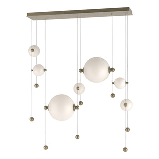 Hubbardton Forge - 139054-LED-STND-84-GG0694 - Abacus 7-Light Double Linear LED Pendant - Abacus - Soft Gold