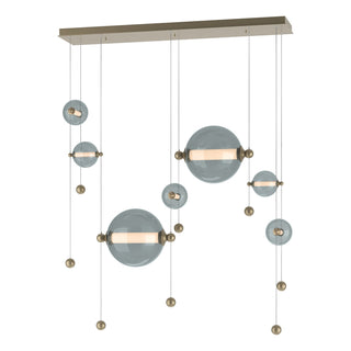 Hubbardton Forge - 139054-LED-STND-84-YL0694 - Abacus 7-Light Double Linear LED Pendant - Abacus - Soft Gold