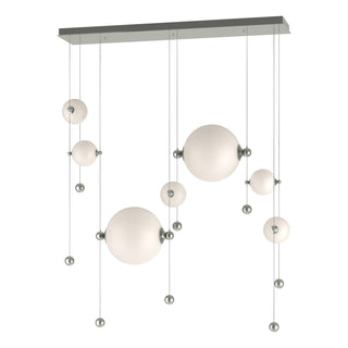 Hubbardton Forge - 139054-LED-STND-85-GG0694 - Abacus 7-Light Double Linear LED Pendant - Abacus - Sterling