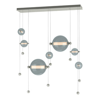Hubbardton Forge - 139054-LED-STND-85-YL0694 - Abacus 7-Light Double Linear LED Pendant - Abacus - Sterling