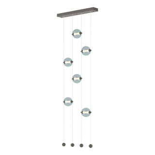 Hubbardton Forge - 139055-LED-STND-07-YL0668 - Abacus 6-Light Ceiling-to-Floor LED Pendant - Abacus - Dark Smoke