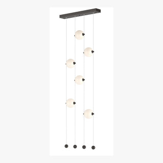 Hubbardton Forge - 139055-LED-STND-14-GG0668 - Abacus 6-Light Ceiling-to-Floor LED Pendant - Abacus - Oil Rubbed Bronze