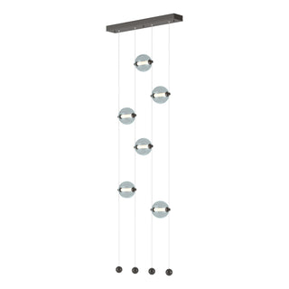 Hubbardton Forge - 139055-LED-STND-14-YL0668 - Abacus 6-Light Ceiling-to-Floor LED Pendant - Abacus - Oil Rubbed Bronze