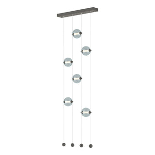 Hubbardton Forge - 139055-LED-STND-20-YL0668 - Abacus 6-Light Ceiling-to-Floor LED Pendant - Abacus - Natural Iron