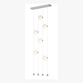 Hubbardton Forge - 139055-LED-STND-82-GG0668 - Abacus 6-Light Ceiling-to-Floor LED Pendant - Abacus - Vintage Platinum