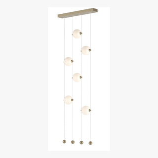 Hubbardton Forge - 139055-LED-STND-84-GG0668 - Abacus 6-Light Ceiling-to-Floor LED Pendant - Abacus - Soft Gold