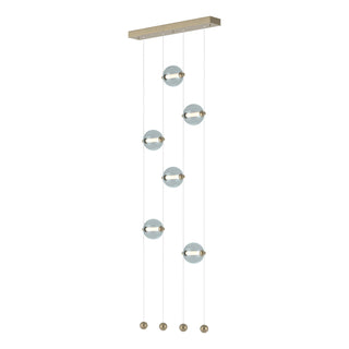 Hubbardton Forge - 139055-LED-STND-84-YL0668 - Abacus 6-Light Ceiling-to-Floor LED Pendant - Abacus - Soft Gold