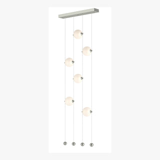Hubbardton Forge - 139055-LED-STND-85-GG0668 - Abacus 6-Light Ceiling-to-Floor LED Pendant - Abacus - Sterling