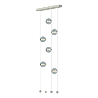 Hubbardton Forge - 139055-LED-STND-85-YL0668 - Abacus 6-Light Ceiling-to-Floor LED Pendant - Abacus - Sterling