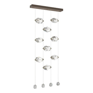 Hubbardton Forge - 139056-LED-STND-05-CR - Gatsby 9-Light LED Pendant - Gatsby - Bronze