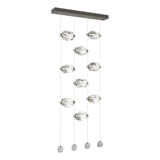 Hubbardton Forge - 139056-LED-STND-07-CR - Gatsby 9-Light LED Pendant - Gatsby - Dark Smoke