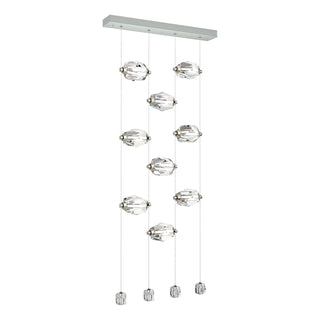 Hubbardton Forge - 139056-LED-STND-82-CR - Gatsby 9-Light LED Pendant - Gatsby - Vintage Platinum