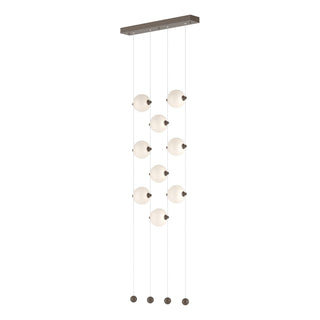 Hubbardton Forge - 139057-LED-STND-05-GG0668 - Abacus 9-Light Ceiling-to-Floor LED Pendant - Abacus - Bronze