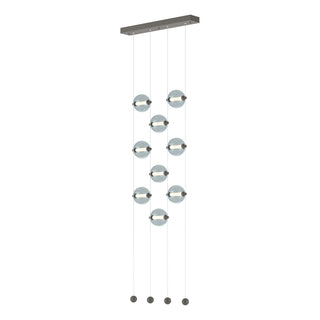 Hubbardton Forge - 139057-LED-STND-07-YL0668 - Abacus 9-Light Ceiling-to-Floor LED Pendant - Abacus - Dark Smoke