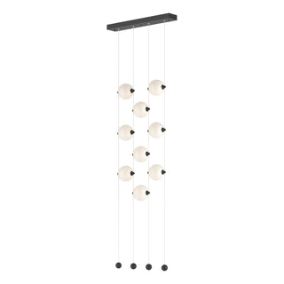 Hubbardton Forge - 139057-LED-STND-10-GG0668 - Abacus 9-Light Ceiling-to-Floor LED Pendant - Abacus - Black
