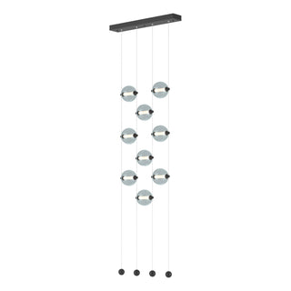 Hubbardton Forge - 139057-LED-STND-10-YL0668 - Abacus 9-Light Ceiling-to-Floor LED Pendant - Abacus - Black